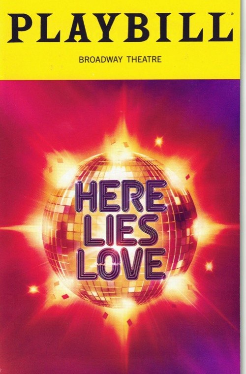 My Playbill for Here Lies Love